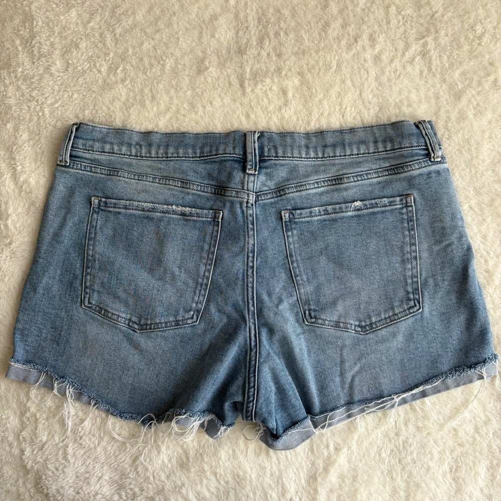 Pistola Revolve Blue Denim Frayed Hem Cut Off Jean Shorts Size 33 - Picture 2 of 6